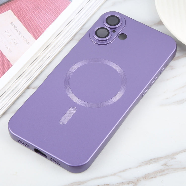 For iPhone 16 Liquid TPU Silicone Solid Color MagSafe Phone Case(Purple) - iPhone 16 Cases by PMC Jewellery | Online Shopping South Africa | PMC Jewellery | Buy Now Pay Later Mobicred