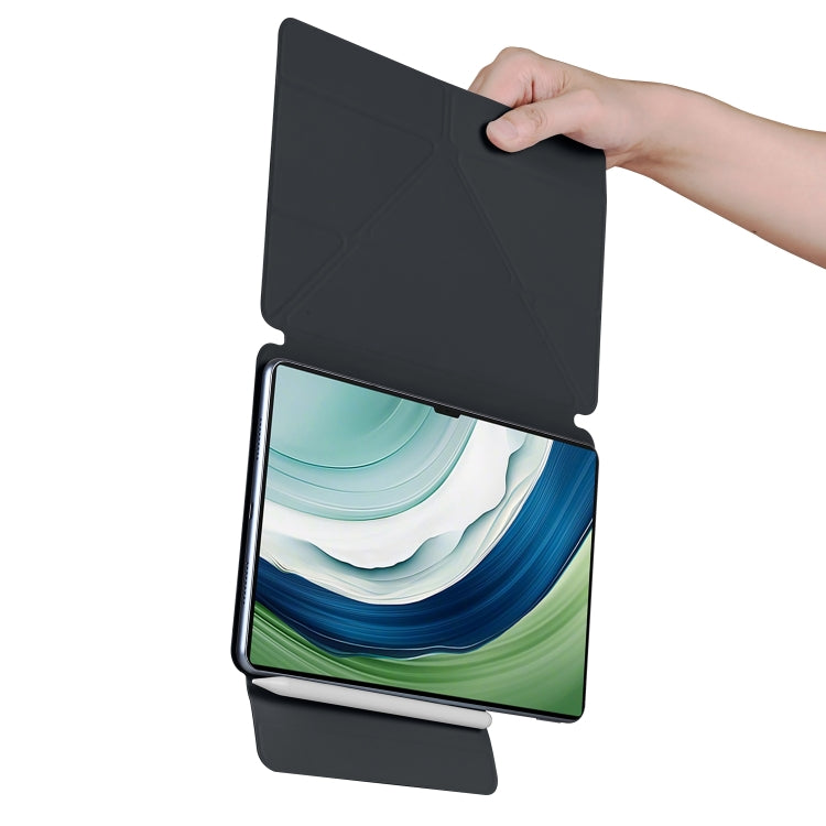 For Huawei MatePad Pro 12.2 2024 Fixed Buckle Magnetic Deformation Leather Tablet Case(Black) - Huawei by PMC TechLife | Online Shopping South Africa | PMC TechLife | Buy Now Pay Later Mobicred