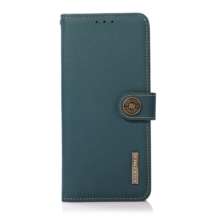 For Samsung Galaxy S24 FE 5G KHAZNEH Custer Genuine Leather RFID Phone Case(Green) - Galaxy S23 FE 5G Cases by PMC Jewellery | Online Shopping South Africa | PMC Jewellery | Buy Now Pay Later Mobicred