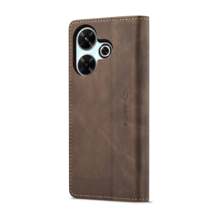 For Redmi 13 CaseMe 013 Multifunctional Horizontal Flip Leather Phone Case(Coffee) - Redmi 13 Cases by CaseMe | Online Shopping South Africa | PMC Jewellery | Buy Now Pay Later Mobicred