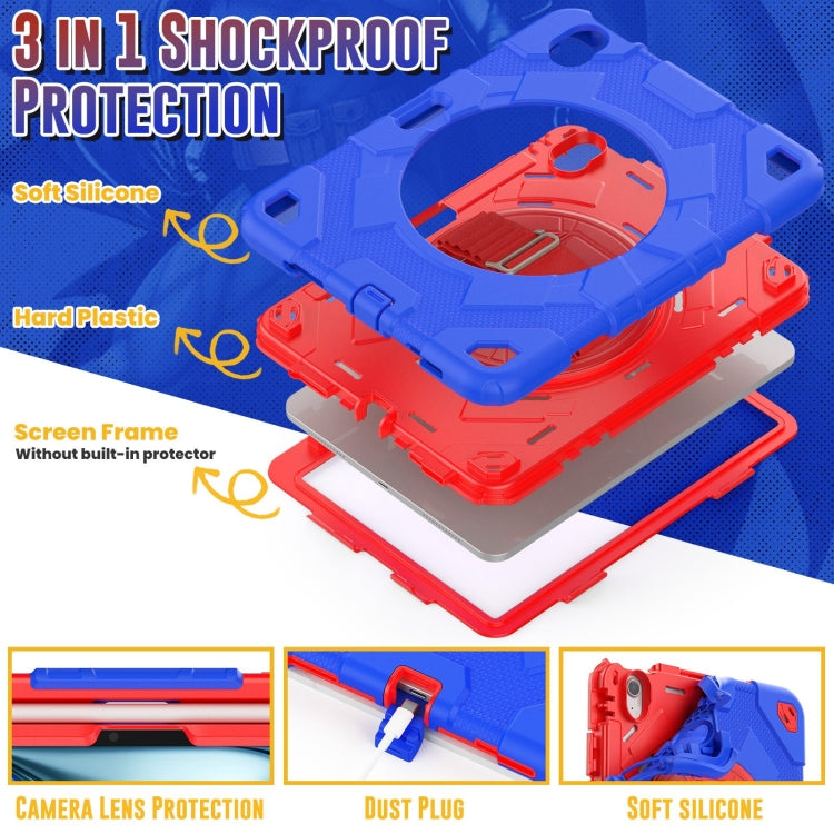 For iPad Air 11 2025 /  2024 Spider Hand Grip Turntable Stand Tablet Case(Red Blue) - iPad Air 11 2025 / 2024 Cases by PMC Jewellery | Online Shopping South Africa | PMC Jewellery | Buy Now Pay Later Mobicred