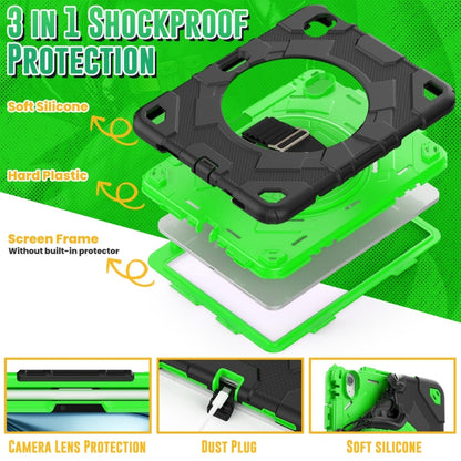 For iPad Air 11 2024 Spider Hand Grip Turntable Stand Tablet Case(Black Green) - iPad Air 11 2024 Cases by PMC Jewellery | Online Shopping South Africa | PMC Jewellery | Buy Now Pay Later Mobicred