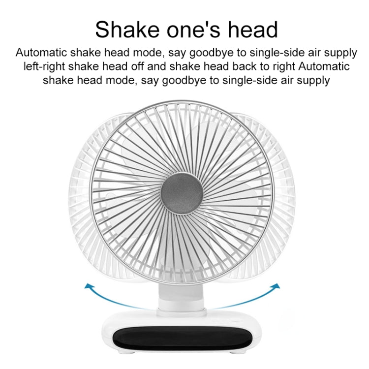 N702 Smart Digital Display Desktop Oscillating Fan(White) - Electric Fans by PMC Jewellery | Online Shopping South Africa | PMC Jewellery | Buy Now Pay Later Mobicred