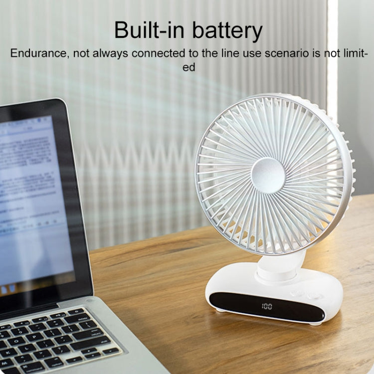 N702 Smart Digital Display Desktop Oscillating Fan(White) - Electric Fans by PMC Jewellery | Online Shopping South Africa | PMC Jewellery | Buy Now Pay Later Mobicred