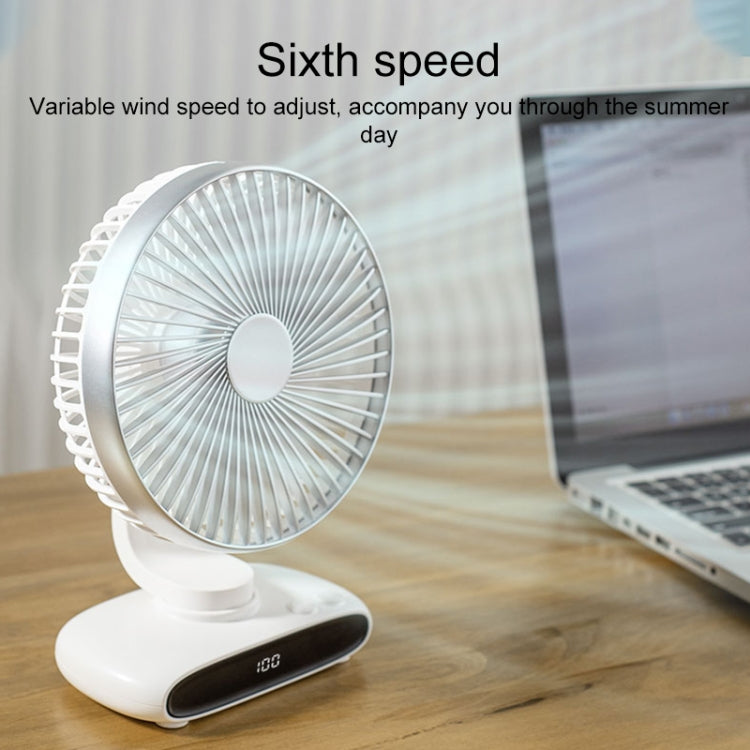 N702 Smart Digital Display Desktop Oscillating Fan(White) - Electric Fans by PMC Jewellery | Online Shopping South Africa | PMC Jewellery | Buy Now Pay Later Mobicred