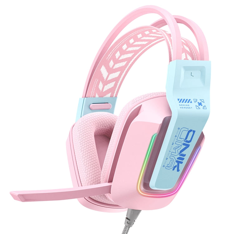 ONIKUMA X13 RGB Colorful Lighting Wired Gaming Headset with Microphone, Length:2.2m(Pink) - Multimedia Headset by ONIKUMA | Online Shopping South Africa | PMC Jewellery | Buy Now Pay Later Mobicred