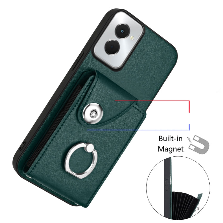 For Motorola Moto G Power 2024 5G Organ Card Bag Ring Holder Phone Case with Long Lanyard(Green) - Motorola Cases by PMC Jewellery | Online Shopping South Africa | PMC Jewellery | Buy Now Pay Later Mobicred