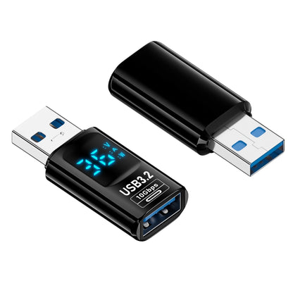 60W 10Gbps Intelligent Digital Display Fast Charge Adapter USB-A to USB-A - Converter & Adapter by PMC Jewellery | Online Shopping South Africa | PMC Jewellery | Buy Now Pay Later Mobicred