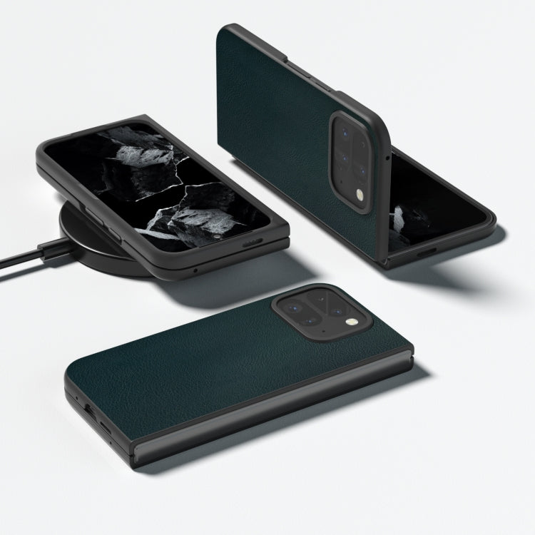 For Google Pixel 9 Pro Fold PU Leather Black Frame Full Coverage Phone Case(Green) - Google Cases by PMC TechLife | Online Shopping South Africa | PMC TechLife | Buy Now Pay Later Mobicred