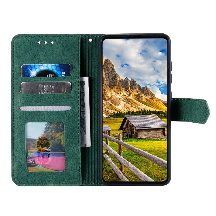 For iPhone 16 Plus Nail Skin Feel Stitching Calf Texture Leather Phone Case(Green) - free shipping - PMC TechLife - Order now!