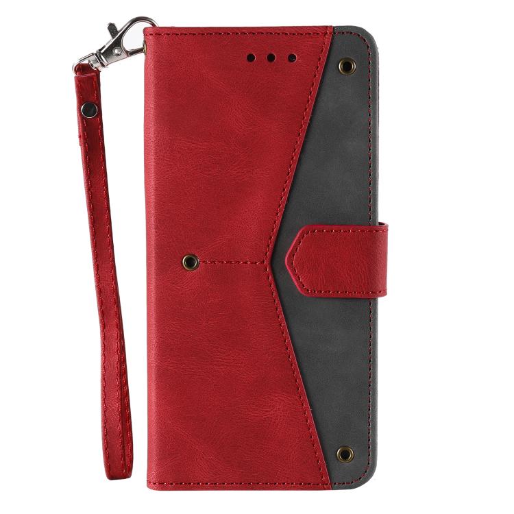 For iPhone 16e Nail Skin Feel Stitching Calf Texture Leather Phone Case(Red) - iPhone 16e Cases by PMC TechLife | Online Shopping South Africa | PMC TechLife | Buy Now Pay Later Mobicred