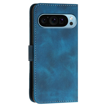 For Google Pixel 9 Pro XL YX0080 Grid Butterfly Embossed Pattern Flip Leather Phone Case with Lanyard(Dark Blue) - Google Cases by PMC Jewellery | Online Shopping South Africa | PMC Jewellery | Buy Now Pay Later Mobicred