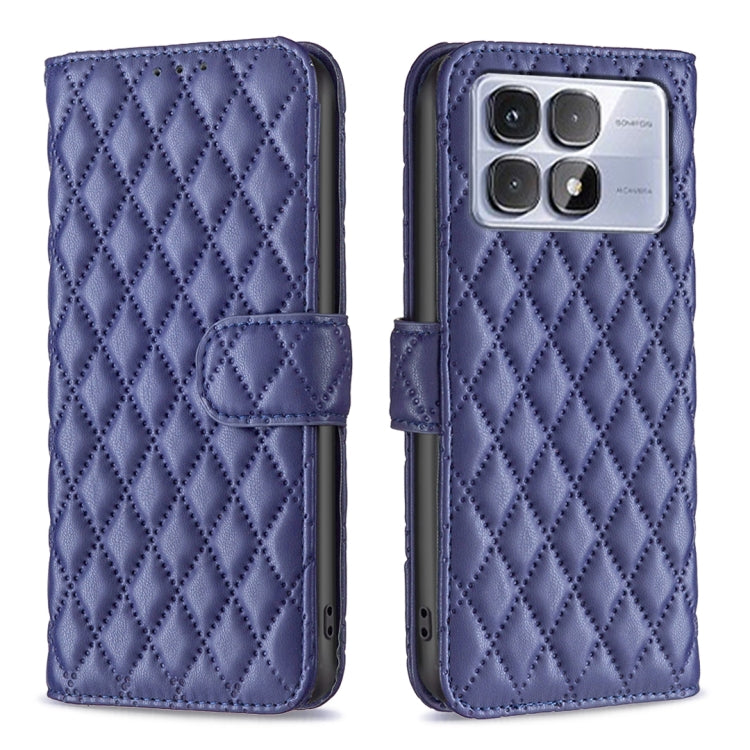 For Redmi K70 Ultra Diamond Lattice Wallet Flip Leather Phone Case(Blue) - Xiaomi Cases by PMC Jewellery | Online Shopping South Africa | PMC Jewellery | Buy Now Pay Later Mobicred