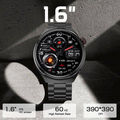 LEMFO LF38 1.6 inch IPS Screen Steel Strap Smart Watch Supports Blood Oxygen Monitoring(Black) - Smart Watches by LEMFO | Online Shopping South Africa | PMC Jewellery | Buy Now Pay Later Mobicred