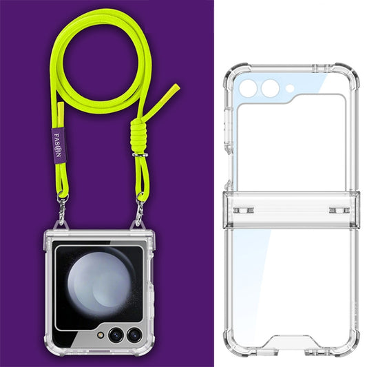 For Samsung Galaxy Z Flip6 GKK Airbag Hinge Full Coverage Phone Case with Crossbody Rope(Yellow) - Galaxy Z Flip6 5G Cases by GKK | Online Shopping South Africa | PMC Jewellery | Buy Now Pay Later Mobicred