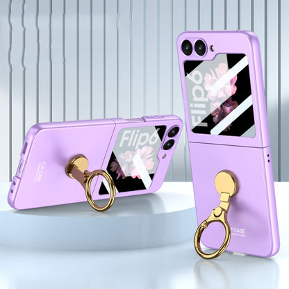 For Samsung Galaxy Z Flip6 GKK Integrated Ultra-thin Triaxial Ring Holder PC Phone Case(Purple) - Galaxy Z Flip6 5G Cases by GKK | Online Shopping South Africa | PMC Jewellery | Buy Now Pay Later Mobicred