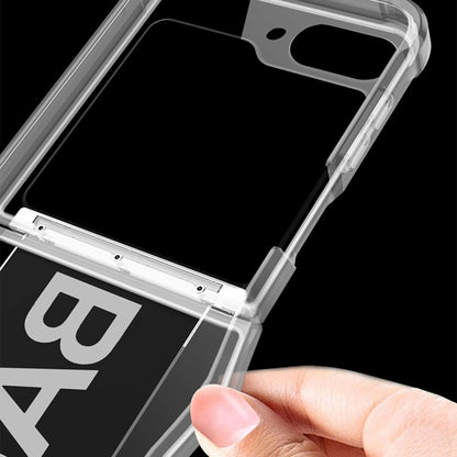 For Samsung Galaxy Z Flip6 GKK Clear Airbag Wristband Holder Phone Case(Transparent Silver) - Galaxy Z Flip6 5G Cases by GKK | Online Shopping South Africa | PMC Jewellery | Buy Now Pay Later Mobicred