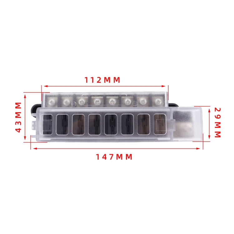 8 Way Fuse Block with 20pcs Terminals - Fuse by PMC Jewellery | Online Shopping South Africa | PMC Jewellery | Buy Now Pay Later Mobicred