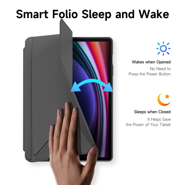 For Samsung Galaxy Tab S10+ DUX DUCIS Magi Series Smart Leather Tablet Case(Grey) - free shipping - PMC Jewellery - Order now!