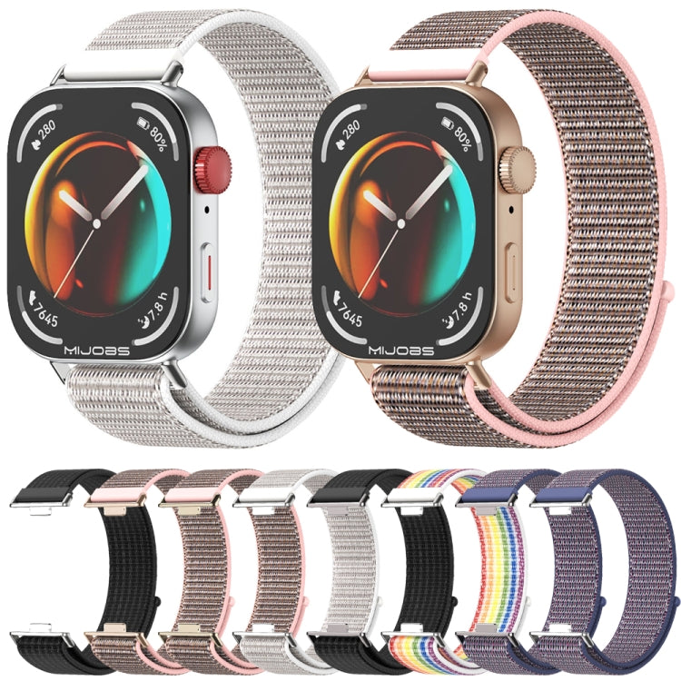 For Huawei Watch Fit3 MIJOBS Breathable Nylon Loop Watch Band(Colorful Silver) - free shipping - PMc TechLife - Order now!