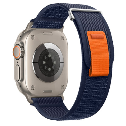 For Apple Watch Ultra 49mm Dual-Section Loop Nylon Watch Band(Dark Blue) - Watch Bands by PMC Jewellery | Online Shopping South Africa | PMC Jewellery | Buy Now Pay Later Mobicred