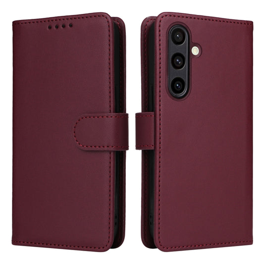 For Samsung Galaxy S24 FE 5G BETOPNICE BN-005 2 in 1 Detachable Imitate Genuine Leather Phone Case(Wine Red) - Galaxy S24 FE 5G Cases by BETOPNICE | Online Shopping South Africa | PMC Jewellery | Buy Now Pay Later Mobicred