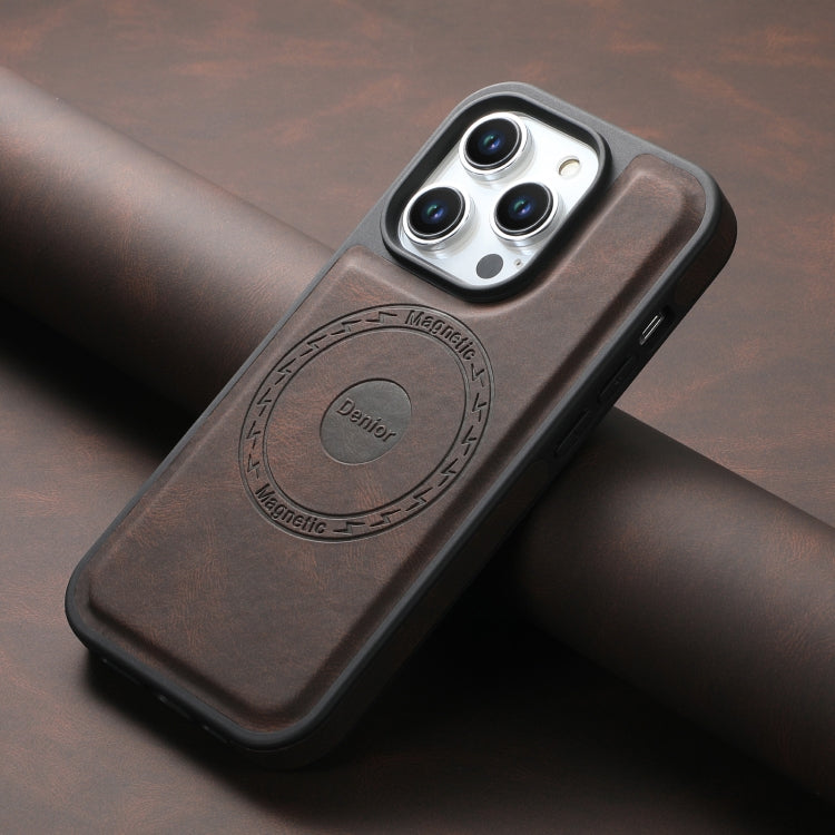For iPhone 16 Denior A13 Skin Feel MagSafe Phone Case(Brown) - free shipping - PMC Jewellery - Order now!