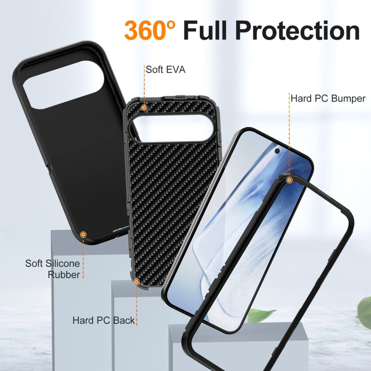 For Google Pixel 9 Life Waterproof Rugged PC + Silicone Phone Case(Black) - Google Cases by PMC TechLife | Online Shopping South Africa | PMC TechLife | Buy Now Pay Later Mobicred