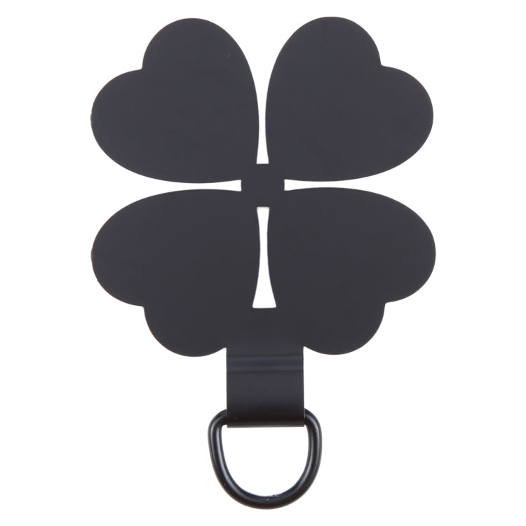 Four-leaf Metal Mobile Phone Lanyard Fixing Gasket(Black) - Lanyards & Wrist Straps by PMc TechLife | Online Shopping South Africa | PMc TechLife | Buy Now Pay Later Mobicred