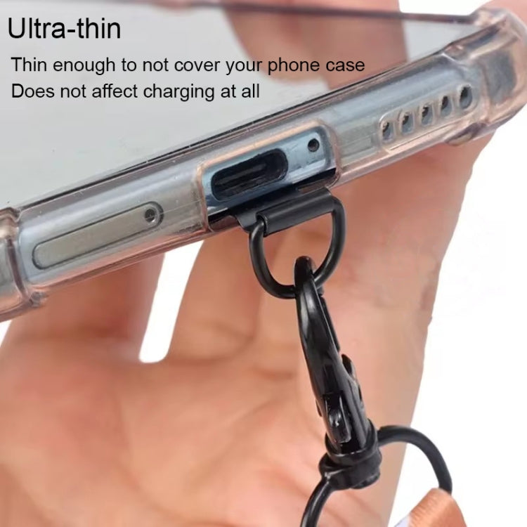 Four-leaf Metal Mobile Phone Lanyard Fixing Gasket(Black) - Lanyards & Wrist Straps by PMc TechLife | Online Shopping South Africa | PMc TechLife | Buy Now Pay Later Mobicred