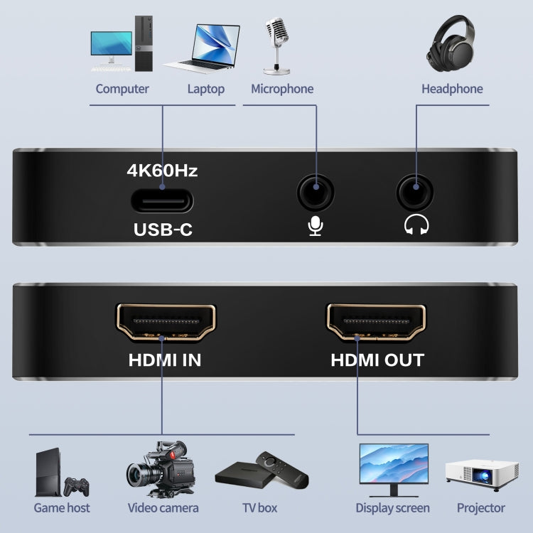 NK-A20 USB3.2 4K HDMI HD Video Capture Card - Video Capture Solutions by PMC TechLife | Online Shopping South Africa | PMC TechLife | Buy Now Pay Later Mobicred