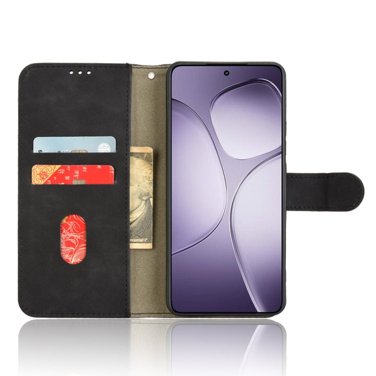 For Redmi K70 Ultra Skin Feel Magnetic Flip Leather Phone Case(Black) - Xiaomi Cases by PMC Jewellery | Online Shopping South Africa | PMC Jewellery | Buy Now Pay Later Mobicred