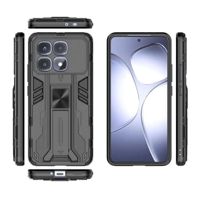 For Redmi K70 Ultra 5G Global Supersonic PC + TPU Holder Phone Case(Black) - Xiaomi Cases by PMC Jewellery | Online Shopping South Africa | PMC Jewellery | Buy Now Pay Later Mobicred