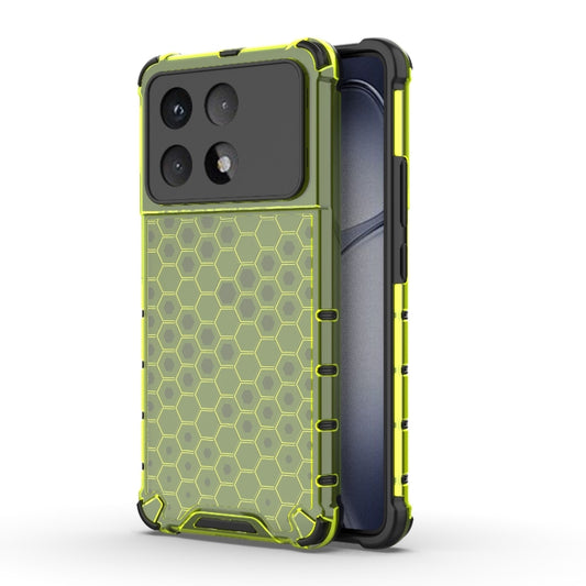 For Redmi K70 Ultra 5G Global Honeycomb Shockproof Phone Case(Green) - Xiaomi Cases by PMC Jewellery | Online Shopping South Africa | PMC Jewellery | Buy Now Pay Later Mobicred