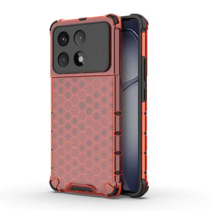 For Redmi K70 Ultra 5G Global Honeycomb Shockproof Phone Case(Red) - Xiaomi Cases by PMC Jewellery | Online Shopping South Africa | PMC Jewellery | Buy Now Pay Later Mobicred