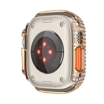 For Apple Watch Ultra / Ultra 2 49mm Hollowed Diamond PC Watch Case(Rose Gold) - Watch Cases by PMC Jewellery | Online Shopping South Africa | PMC Jewellery | Buy Now Pay Later Mobicred