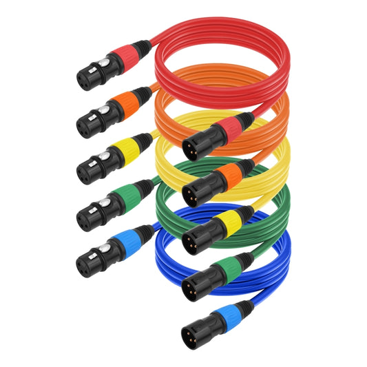 5 Color / Set JC1015 XLR 3pin Male to Female Audio Cable, Length:1m - Microphone Audio Cable & Connector by PMC Jewellery | Online Shopping South Africa | PMC Jewellery | Buy Now Pay Later Mobicred