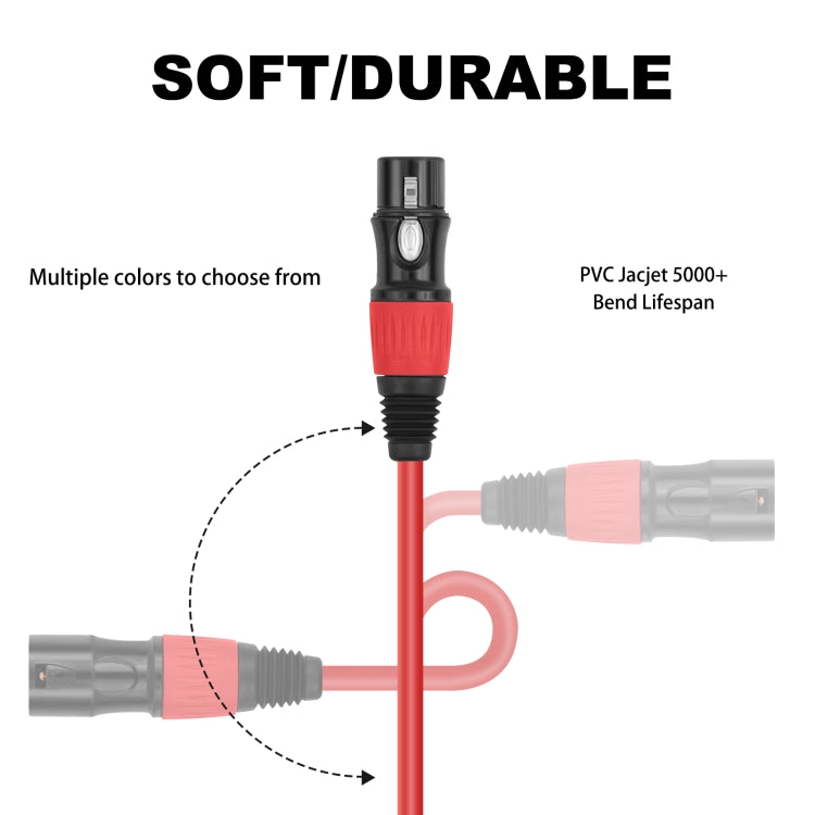 5 Color / Set JC1015 XLR 3pin Male to Female Audio Cable, Length:1m - Microphone Audio Cable & Connector by PMC Jewellery | Online Shopping South Africa | PMC Jewellery | Buy Now Pay Later Mobicred