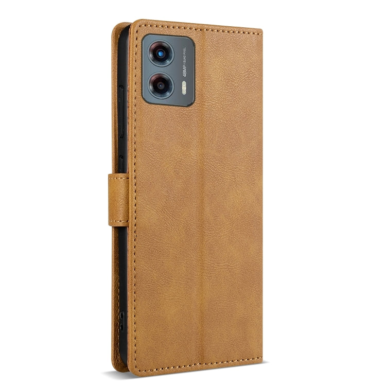 For Motorola Moto G Stylus 2024 N.BEKUS CSJ-P1 Solid Color Leather Phone Case(Brown) - Motorola Cases by N.BEKUS | Online Shopping South Africa | PMC Jewellery | Buy Now Pay Later Mobicred