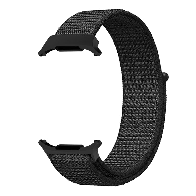 For Samsung Galaxy Watch Ultra 47mm Plastic Connector Nylon Loop Watch Band(Dark Black) - Watch Bands by PMC Jewellery | Online Shopping South Africa | PMC Jewellery | Buy Now Pay Later Mobicred