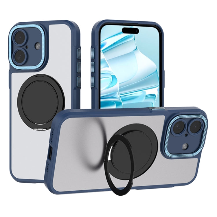 For iPhone 16 Plus Bodyguard Rotating Bracket MagSafe Phone Case(Blue) - iPhone 16 Plus Cases by PMC Jewellery | Online Shopping South Africa | PMC Jewellery | Buy Now Pay Later Mobicred