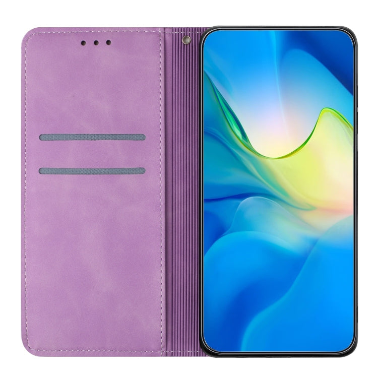 For Google Pixel 9 Pro XL Ethnic Embossed Adsorption Leather Phone Case(Purple) - Google Cases by PMC TechLife | Online Shopping South Africa | PMC TechLife | Buy Now Pay Later Mobicred