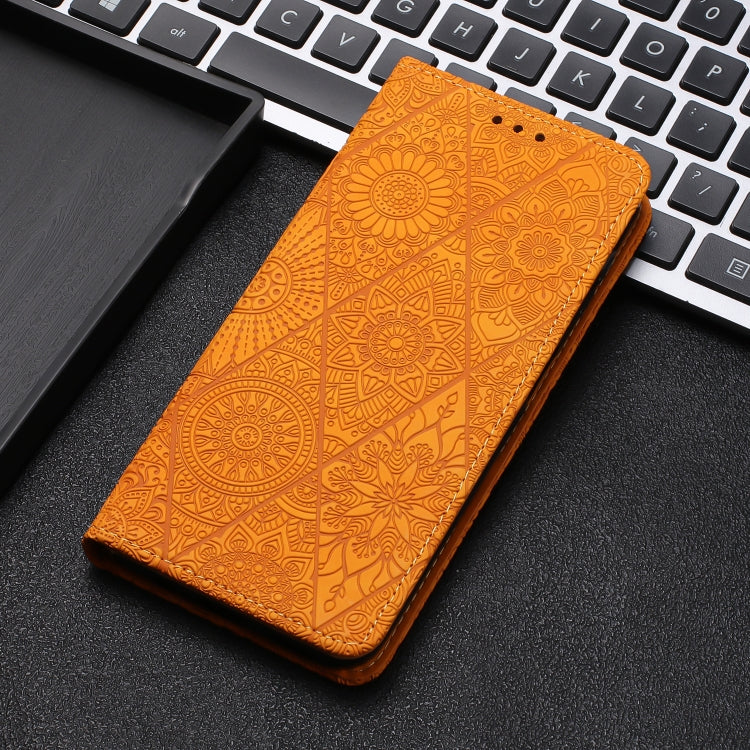 For Google Pixel 9 / 9 Pro Ethnic Embossed Adsorption Leather Phone Case(Yellow) - free shipping - PMC TechLife - Order now!