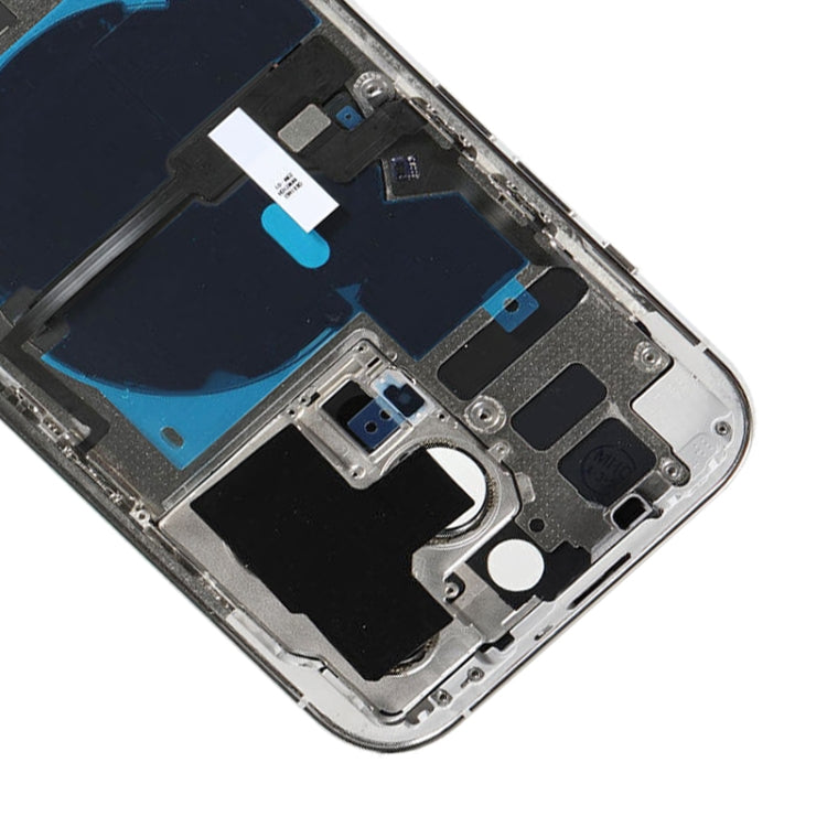 For iPhone 14 Pro Battery Back Cover with Power + Volume Flex Cable + Wireless Charging Module, Version:CE EU Version(Silver) - Back Cover by PMC Jewellery | Online Shopping South Africa | PMC Jewellery | Buy Now Pay Later Mobicred