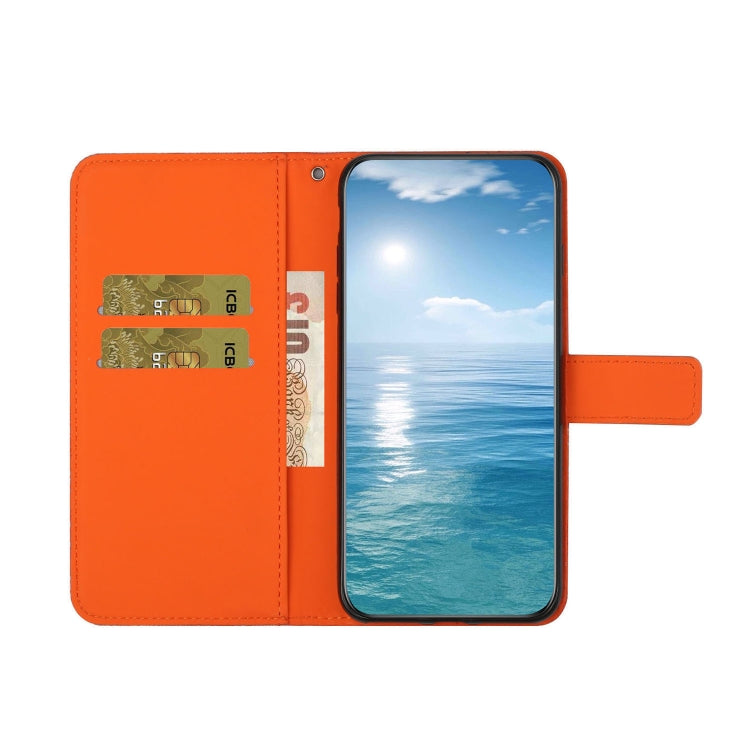 For Samsung Galaxy S25 Ultra 5G Ethnic Style Embossed Pattern Leather Phone Case(Orange) - Galaxy S25 Ultra 5G Cases by PMC Jewellery | Online Shopping South Africa | PMC Jewellery | Buy Now Pay Later Mobicred