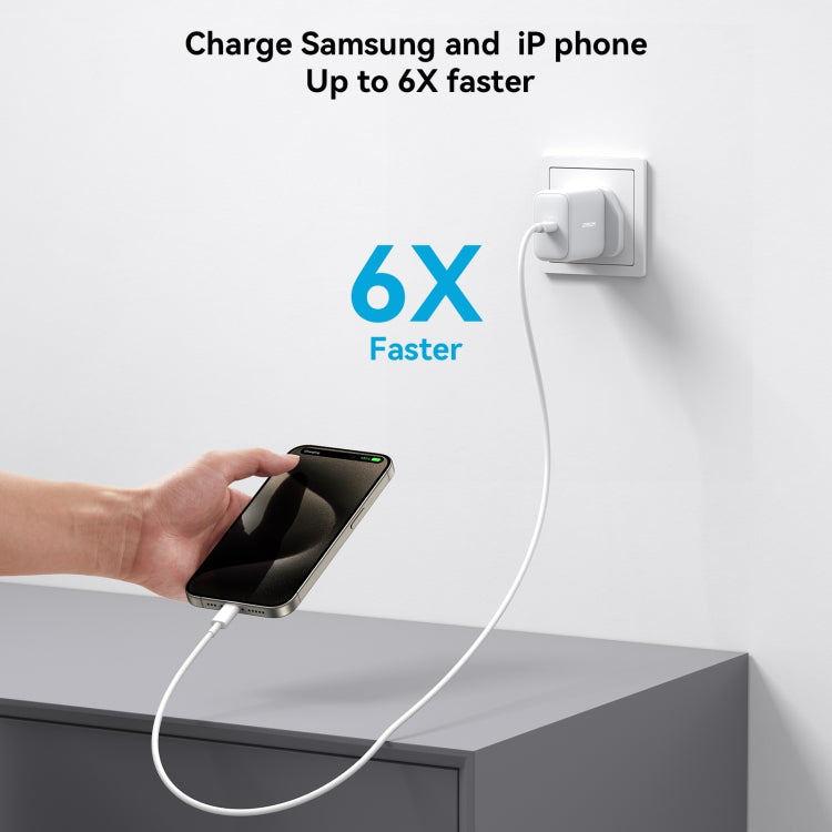 JOYROOM JR-TCF24 30W USB-C / Type-C Fast Charger, Specification:UK Plug(White) - USB Charger by JOYROOM | Online Shopping South Africa | PMC TechLife | Buy Now Pay Later Mobicred
