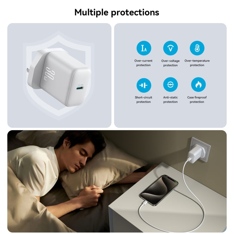 JOYROOM JR-TCF24 30W USB-C / Type-C Fast Charger, Specification:UK Plug(White) - USB Charger by JOYROOM | Online Shopping South Africa | PMC TechLife | Buy Now Pay Later Mobicred