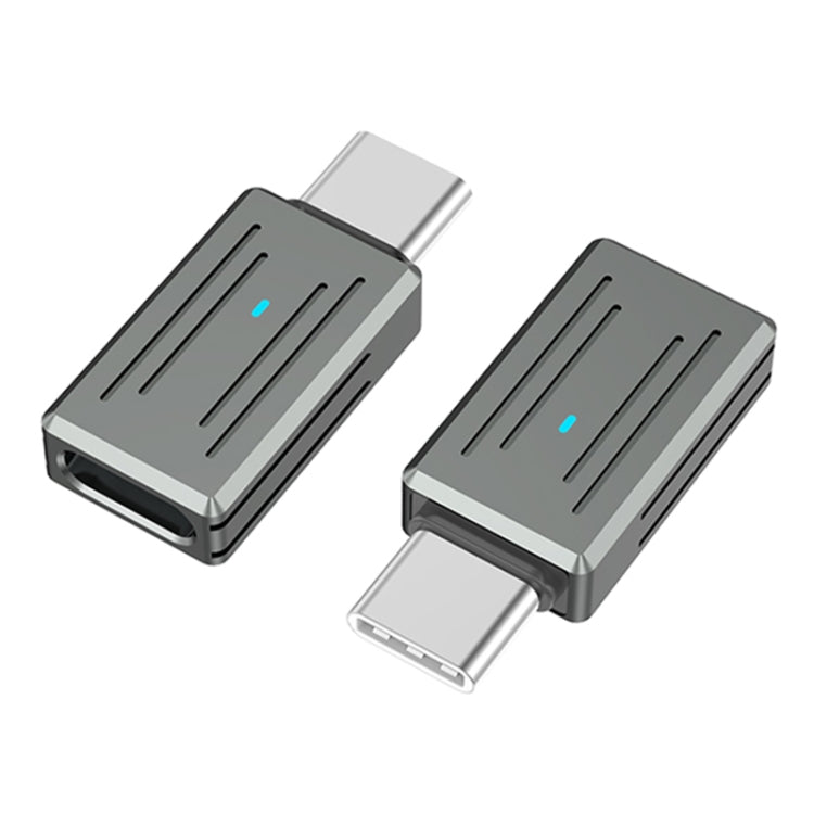 USB-C / Type-C Male to 8 Pin Female Zinc Alloy PD Adapter, Support Fast Charging / Data Transmission(Gun Metal) - Converter & Adapter by PMC Jewellery | Online Shopping South Africa | PMC Jewellery | Buy Now Pay Later Mobicred