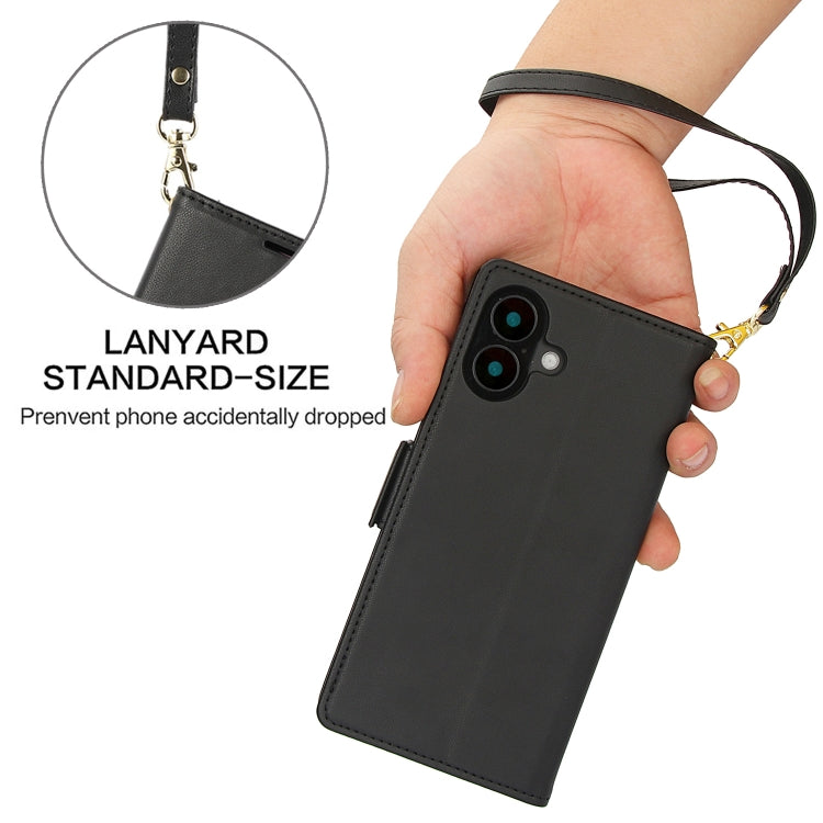 For iPhone 16 Side Buckle RFID Anti-theft Leather Phone Case(Black) - iPhone 16 Cases by PMC TechLife | Online Shopping South Africa | PMC TechLife | Buy Now Pay Later Mobicred
