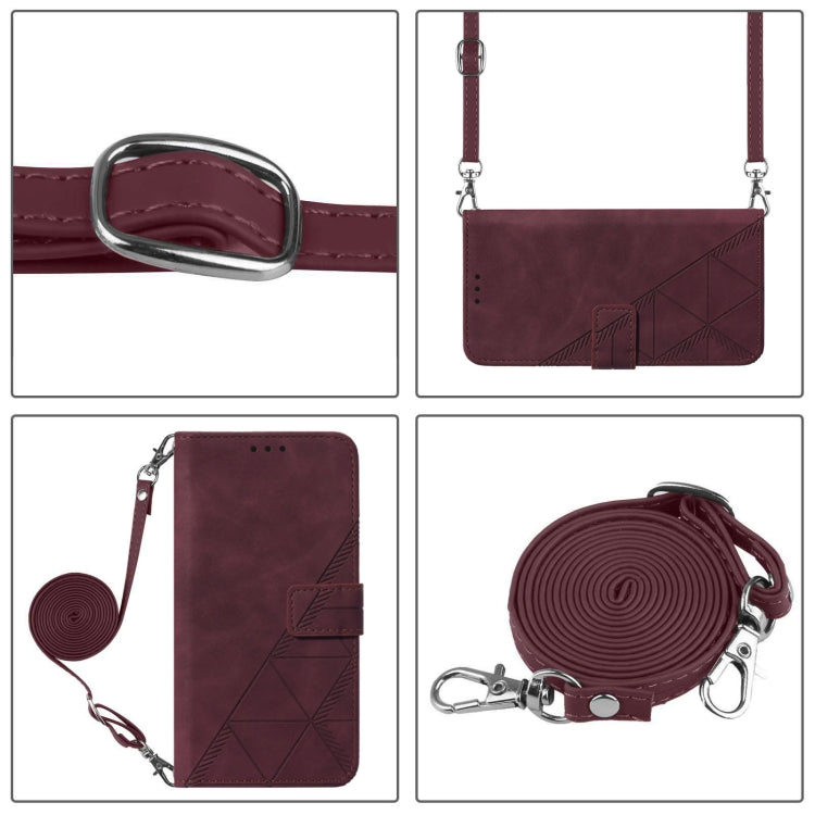 For Redmi K70 Ultra 5G Global Crossbody 3D Embossed Flip Leather Phone Case(Wine Red) - Xiaomi Cases by PMC Jewellery | Online Shopping South Africa | PMC Jewellery | Buy Now Pay Later Mobicred